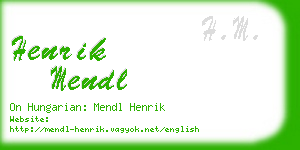 henrik mendl business card